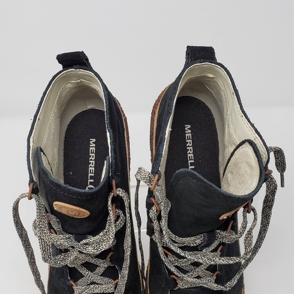 Merrell Tremblant Wedge Lace Pump Ankle Boots Booties Black Suede Size 9.5 New - Picture 9 of 10